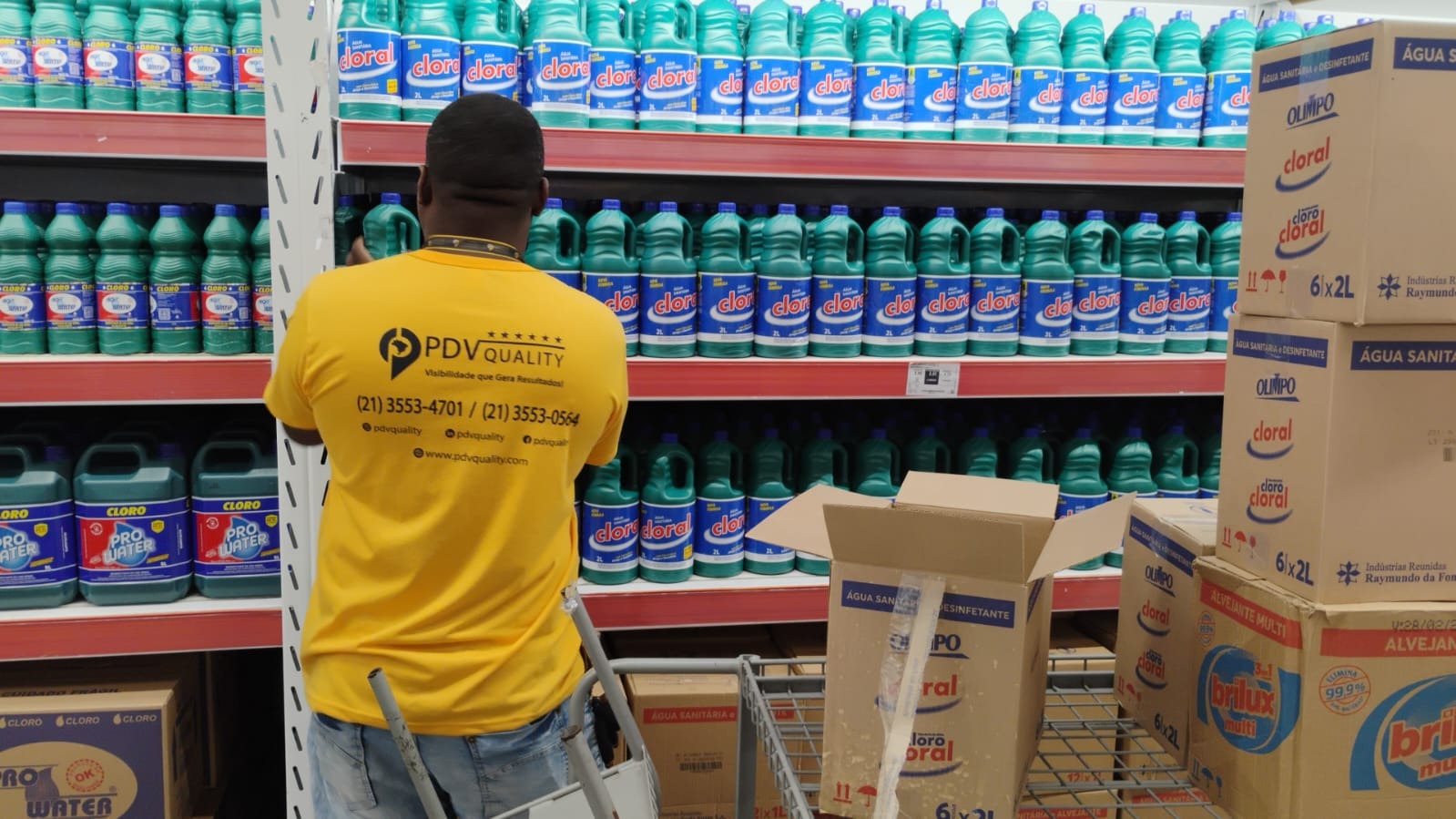 Promotor PDV Quality trabalhando no ponto de venda